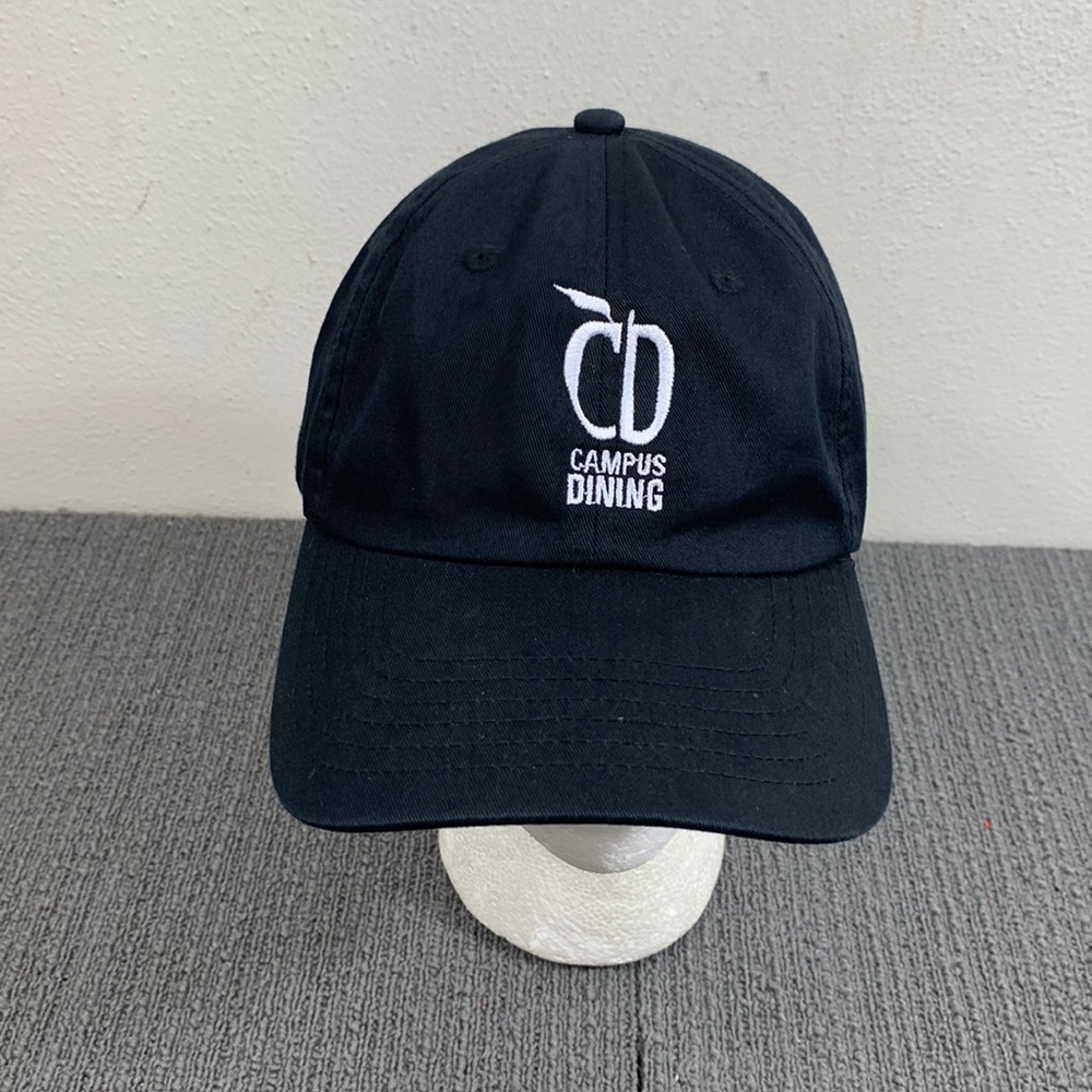 Campus Dining Baseball Hat Unisex OS Black White Adjustable Strapback WearGuard